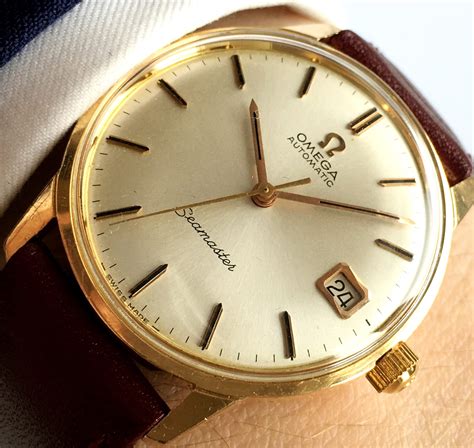 omega automatic watch gold|omega 18k solid gold watches.